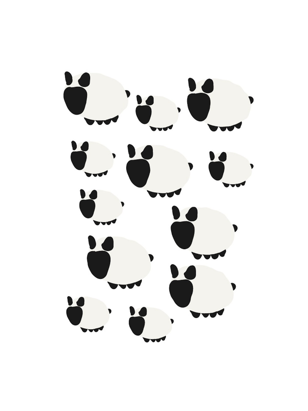Stickers Autocollants enfant dÃ©co Planche A3 Moutons rÃ©f 237