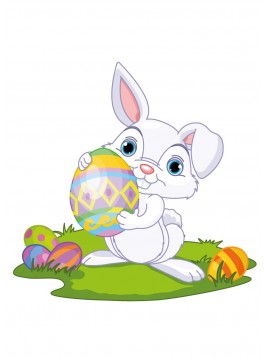 Stickers Autocollants déco Lapin Pâques réf 199