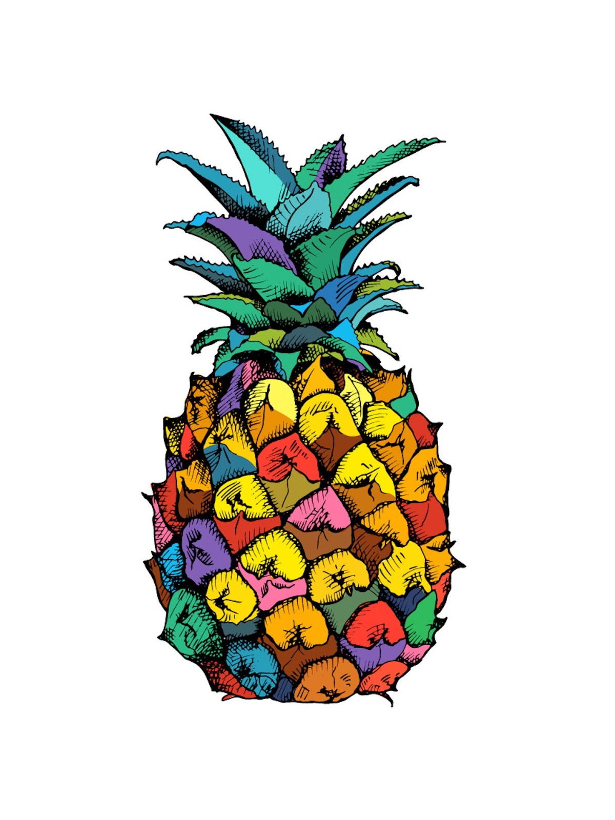 Stickers Autocollants enfant dÃ©co Fruit Ananas rÃ©f 267