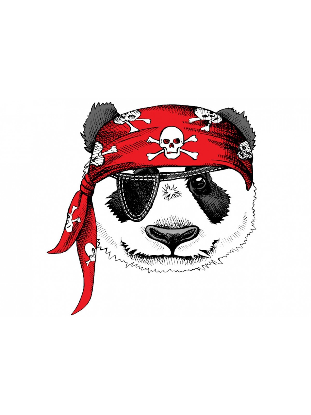 Stickers Autocollants enfant dÃ©co Panda pirate rÃ©f 266