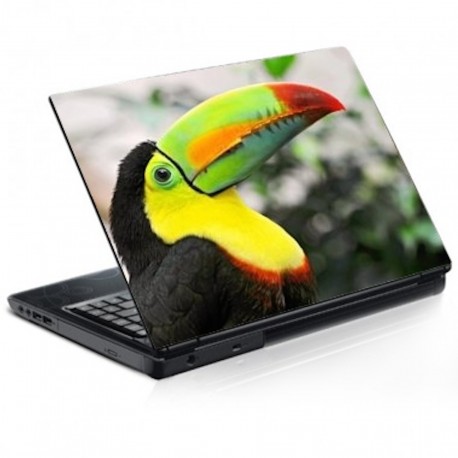 Stickers Autocollants ordinateur portable PC DÃ©co Oiseau Toucan rÃ©f 079