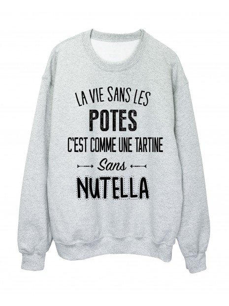 Sweat Shirt Citation Amitie La Vie Dans Les Copines