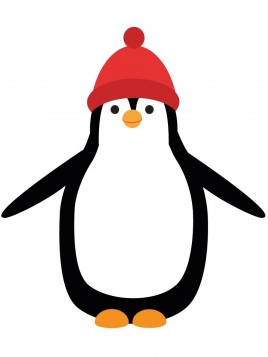 Stickers Autocollants enfant deco Pinguin noel 