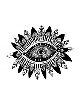 Stickers Autocollants enfant déco OEIL psychedelique 