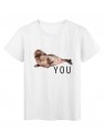 T-Shirt blanc fun phoque you 