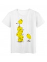 T-Shirt blanc illustration Poussin