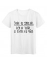 T-Shirt blanc boire ou conduire, rien a foutre je rentre en poney 