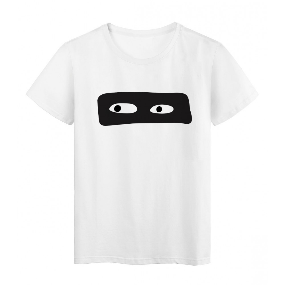 T-Shirt blanc Yeux masque noir rÃ©f Tee shirt 2139