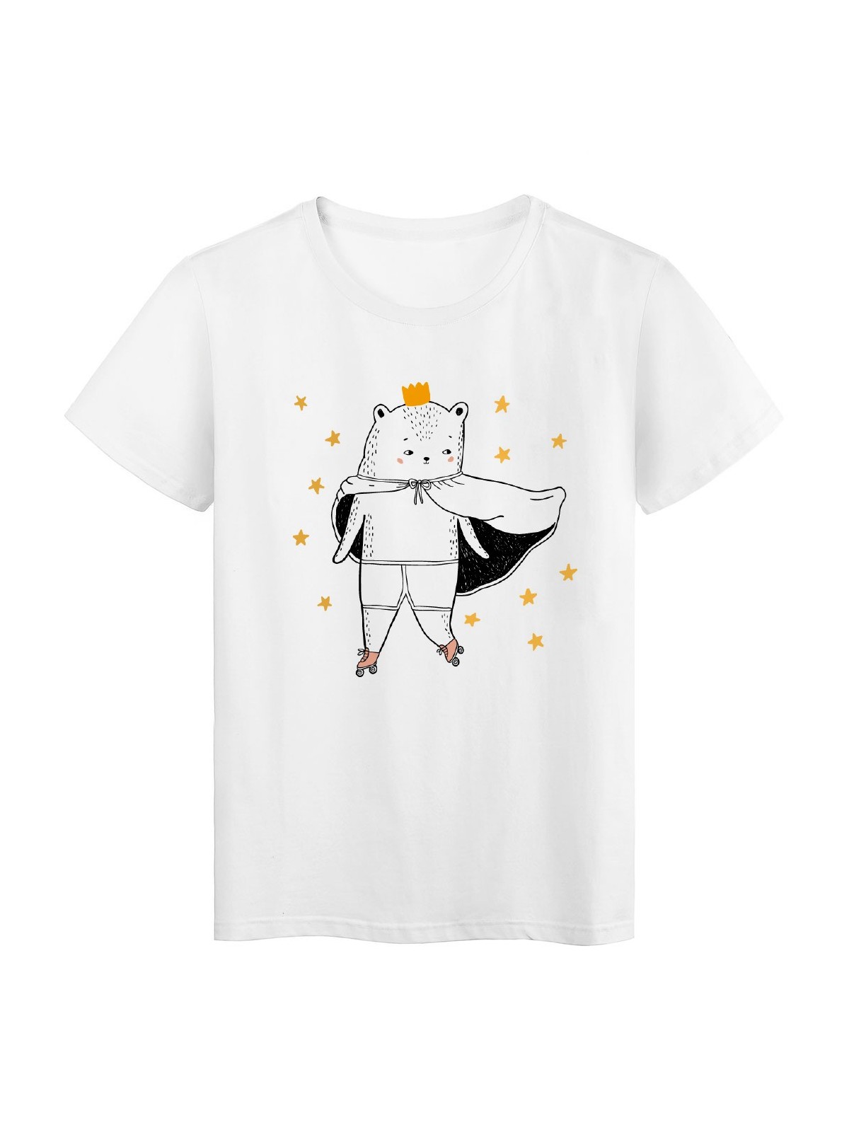 T-Shirt blanc Super Chat et cape Ã©toiles rÃ©f Tee shirt 2142