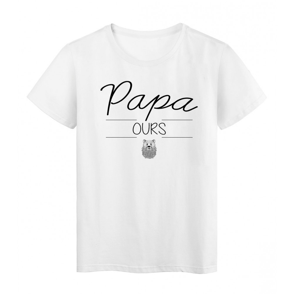 T-Shirt imprimÃ© design Papa ours rÃ©f 2184