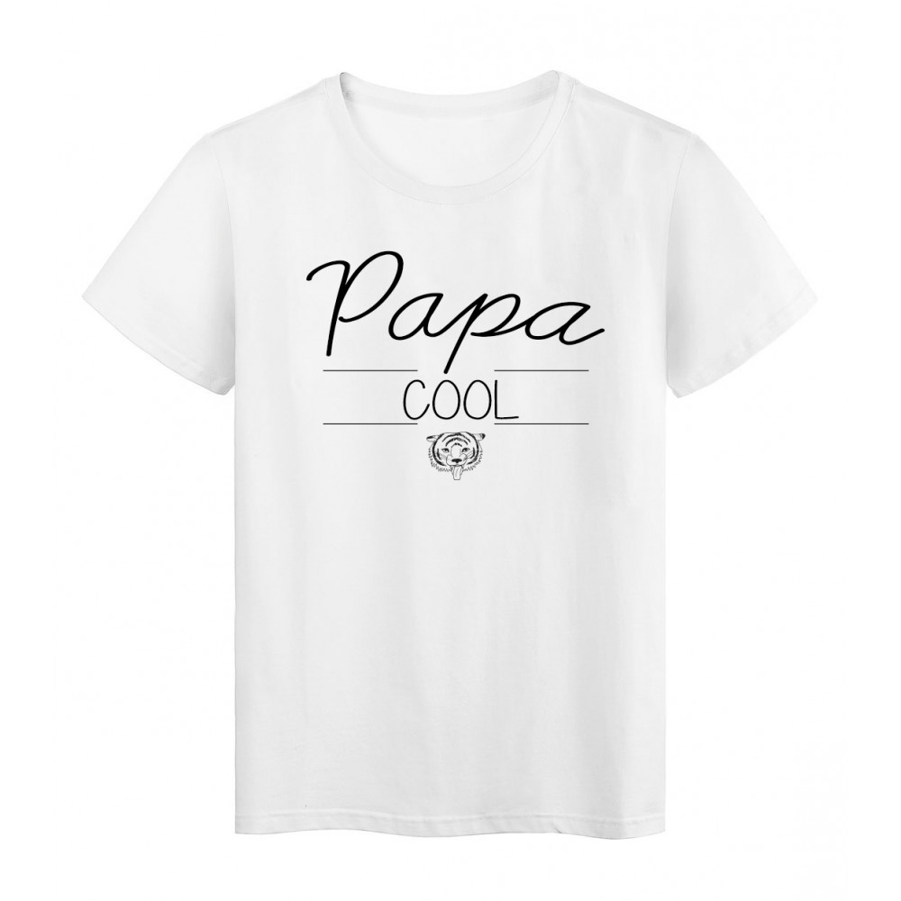 T-Shirt imprimÃ© humour design Papa Cool rÃ©f 2186