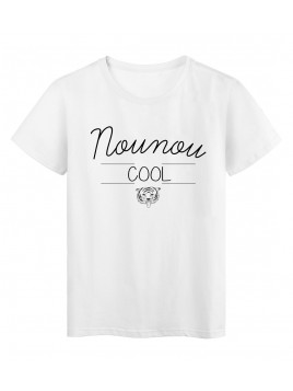 T-Shirt imprimé humour design Nounou Cool réf 2190