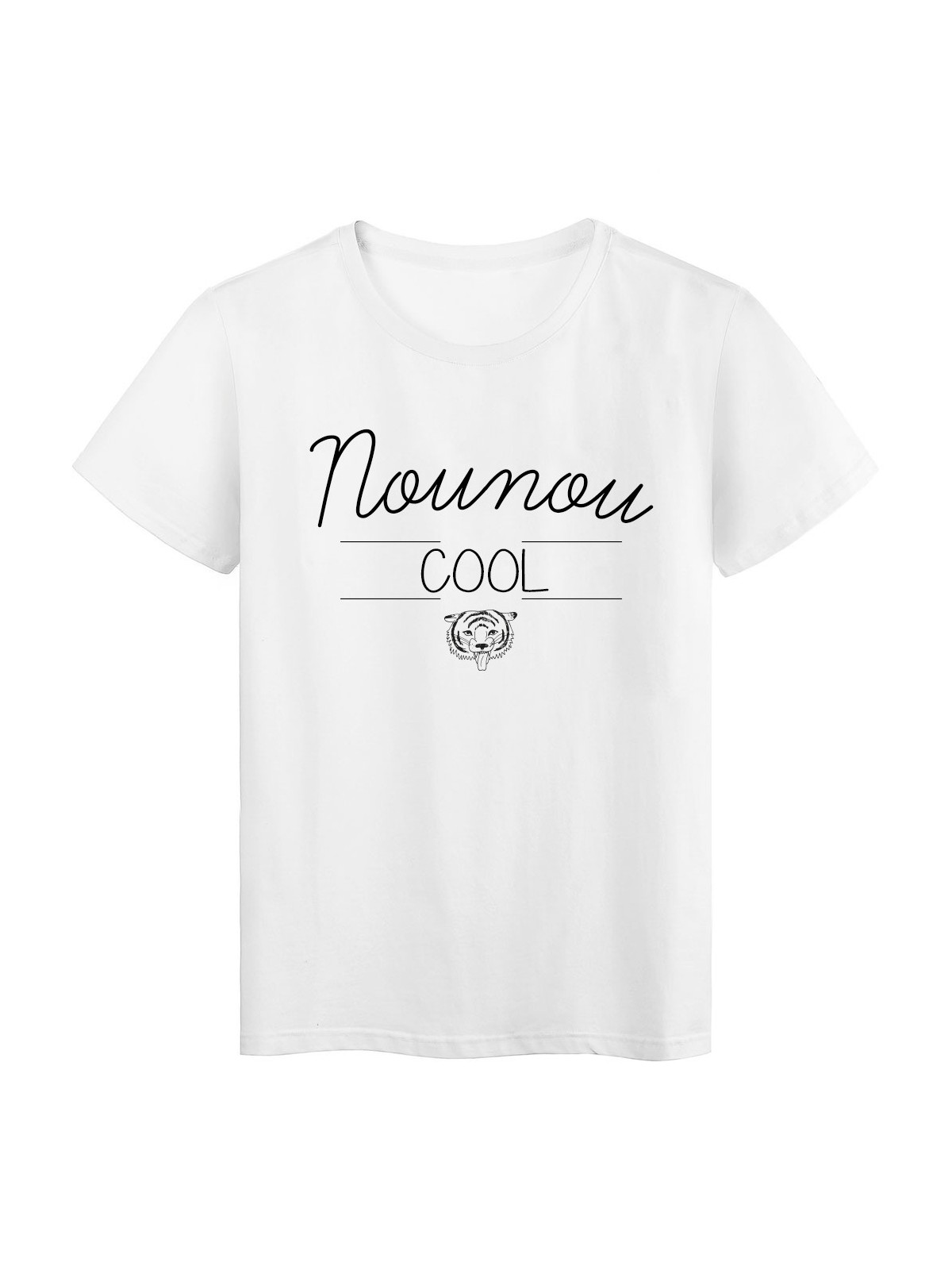 T-Shirt imprimÃ© humour design Nounou Cool rÃ©f 2190