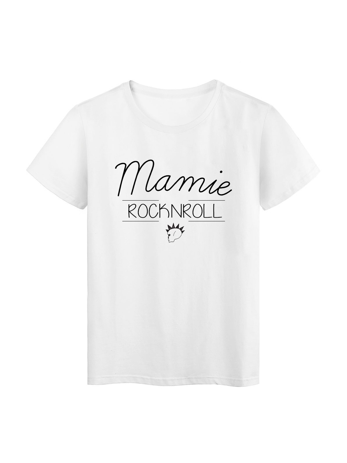 T-Shirt imprimÃ© humour design Mamie Rock n Roll rÃ©f 2192