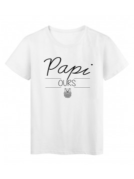 T-Shirt imprimé humour design Papi Ours réf 2194