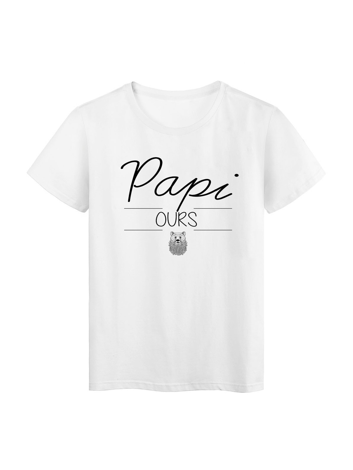 T-Shirt imprimÃ© humour design Papi Ours rÃ©f 2194