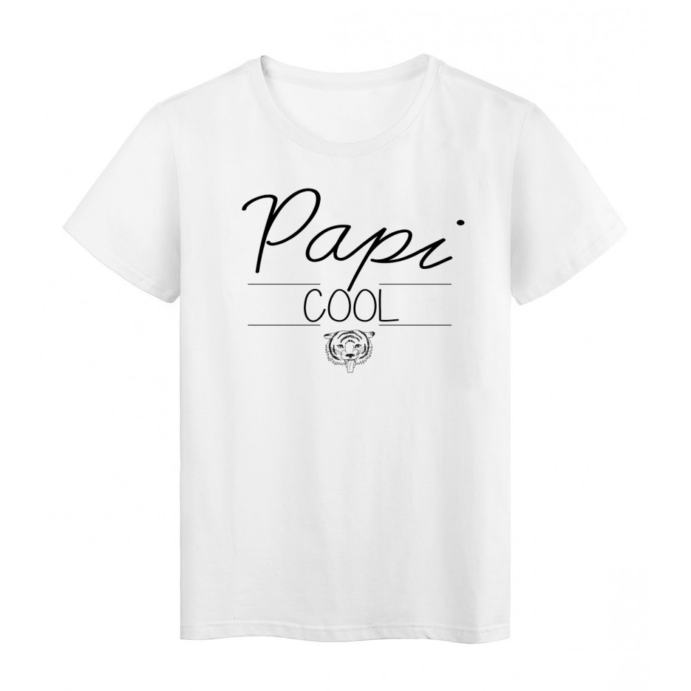 T-Shirt imprimÃ© humour design Papi Cool rÃ©f 2195