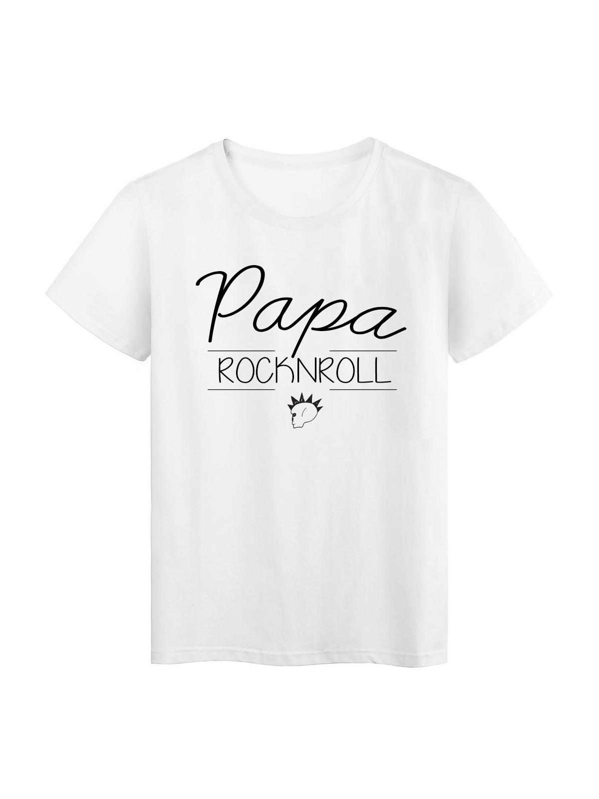 T-Shirt imprimÃ© humour design Papa Rock n roll rÃ©f 2197