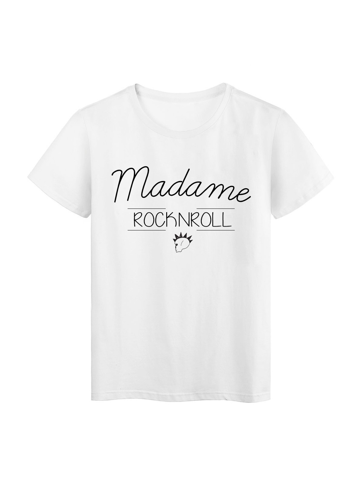 T-Shirt imprimÃ© humour design Madame Rock n roll rÃ©f 2198