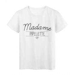T-Shirt imprimÃ© humour design Madame pipelette