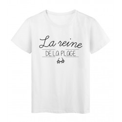 T-Shirt imprimÃ© Citation la reine de la plage
