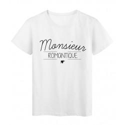 T-Shirt imprimÃ© Citation Humour MONSIEUR ROMANTIQUE ref 2249