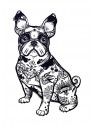 Stickers Autocollants enfant dÃ©co chien tatouÃ© ref 441
