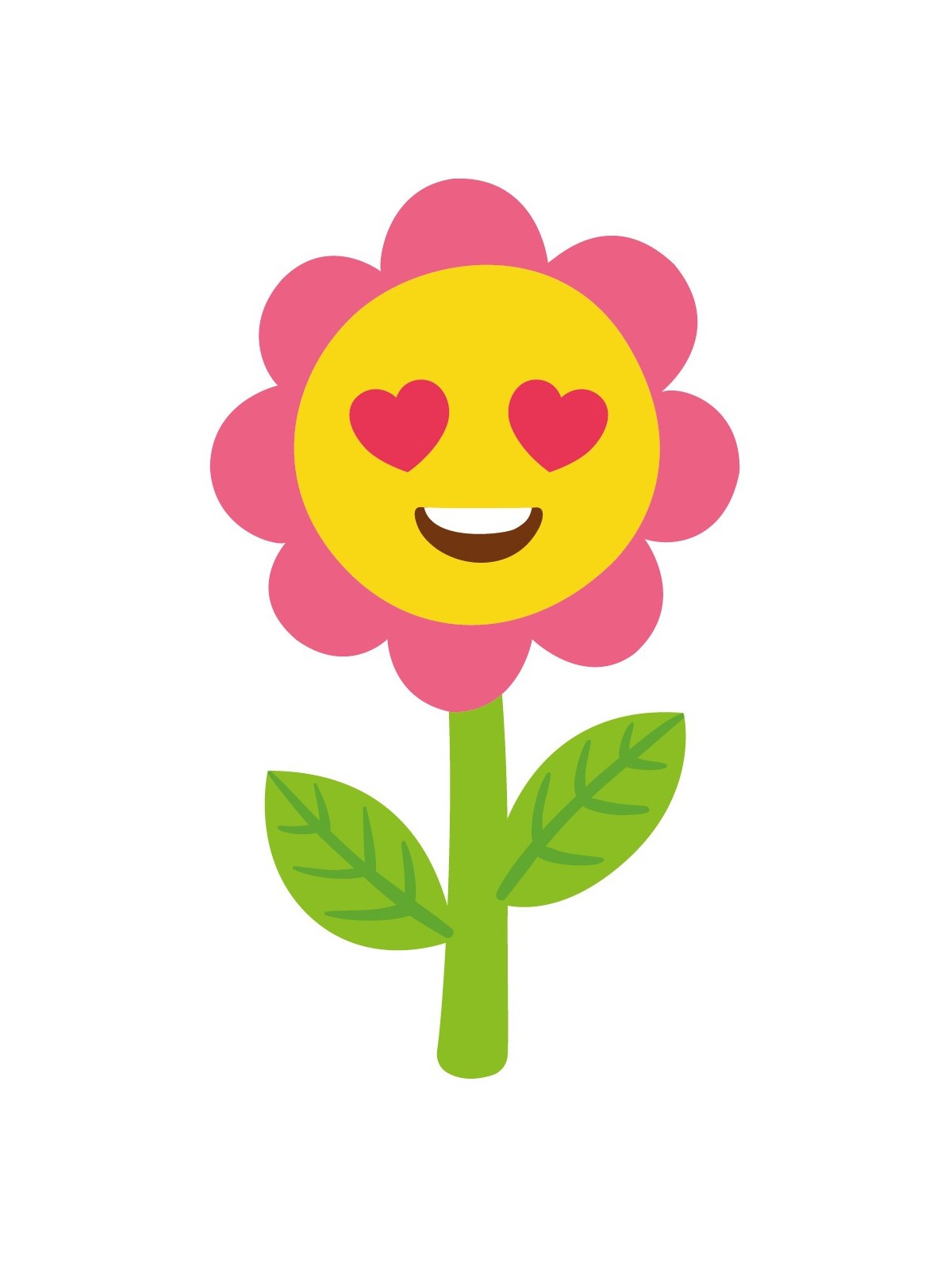 Stickers Autocollants enfant dÃ©co fleur cÅ“ur sourire rÃ©f 464