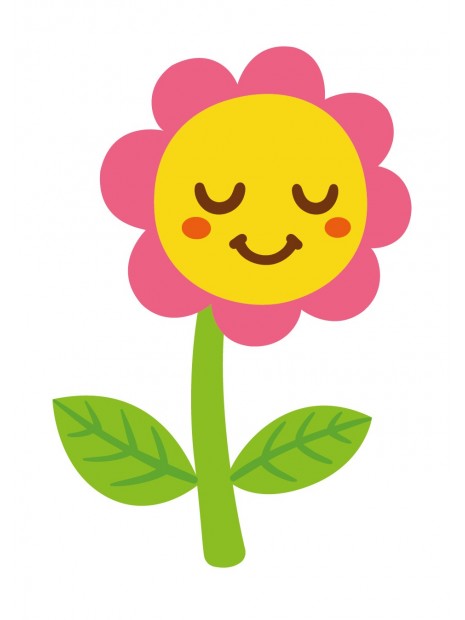 Stickers Autocollants Enfant Deco Fleur Sourire