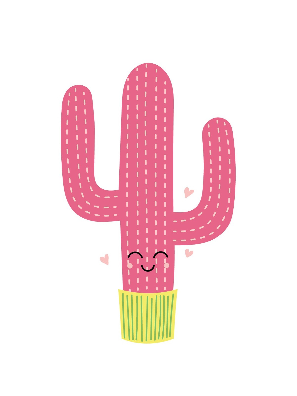 Stickers Autocollants enfant dÃ©co Cactus cÅ“ur design ref 472