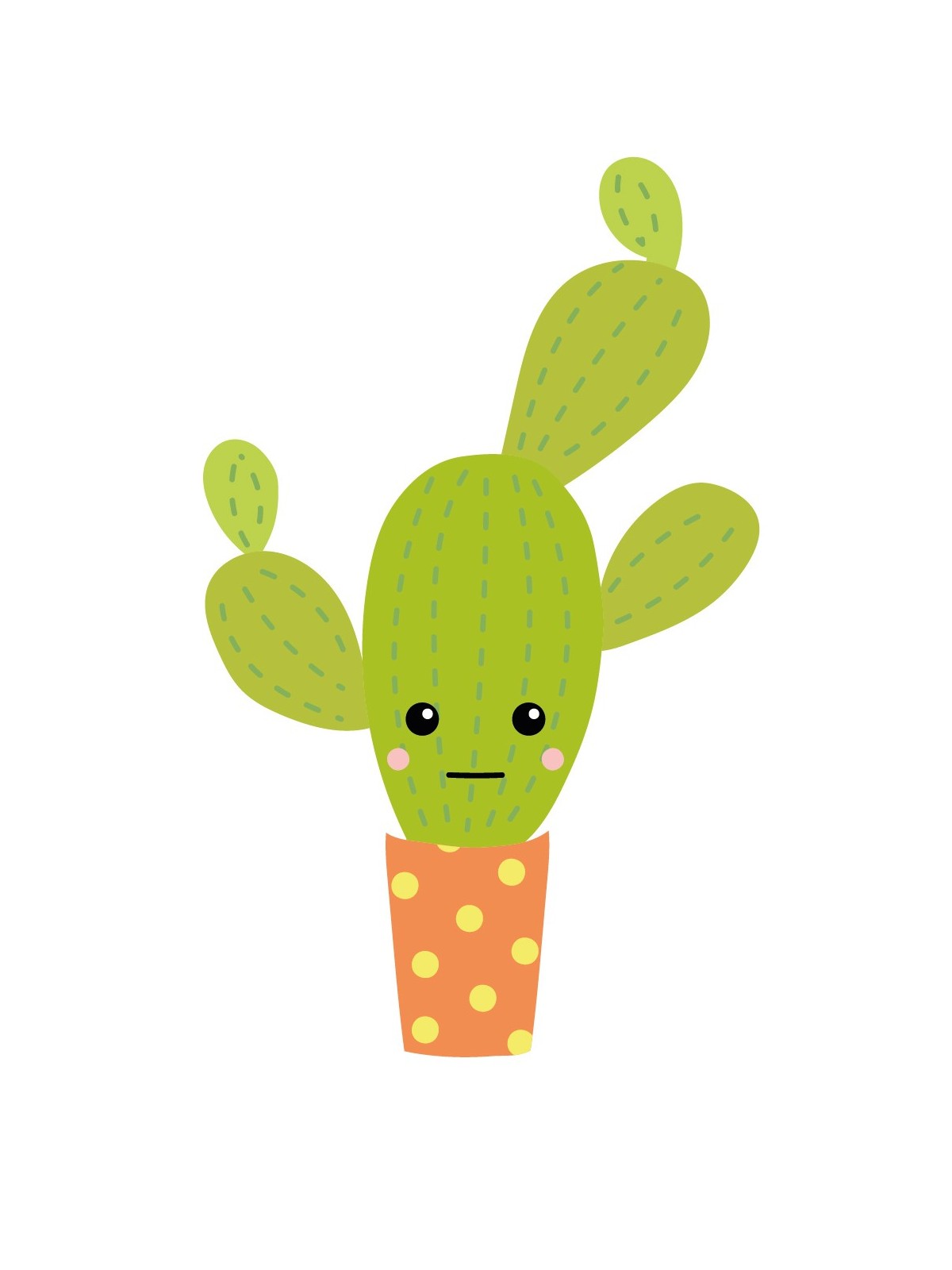 Stickers Autocollants enfant dÃ©co Cactus vert design ref 475