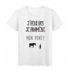 T-Shirt imprimÃ© citation j'peux pas je promene mon panda 