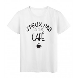 T-Shirt imprimÃ© citation j'peux pas j'ai pause cafÃ©
