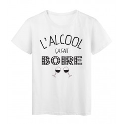 T-Shirt imprimÃ© citation humour l'alcool ca fait boire