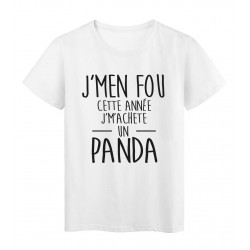 T-Shirt imprimÃ© citation Je m'en fou je m'achete un Panda