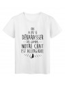 T-Shirt citation humour on a du se dÃ©barrasÃ© des gamins chat allergique 