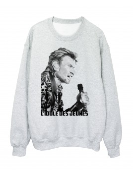T-Shirt imprimé caricature johnny hallyday ref 2353