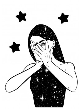 Stickers Autocollants déco enfant Planche A3 ILLUSTRATION GALAXIE