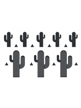 Stickers Autocollants déco enfant Planche A3 CACTUS 