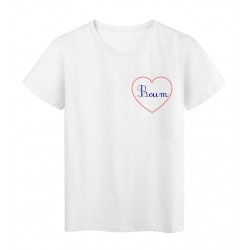 T-Shirt imprimÃ© messages du coeur boum ref 2354