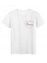 T-Shirt imprimÃ© messages du coeur boum ref 2354