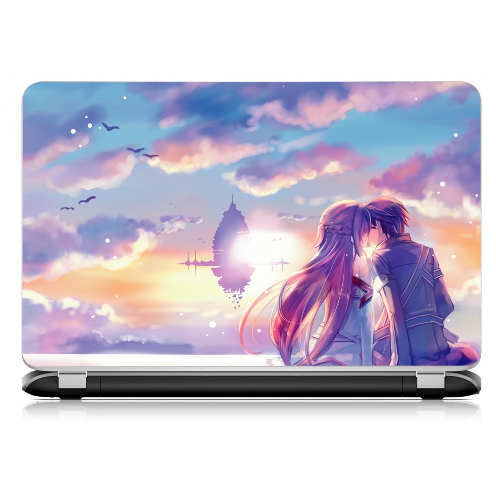 Stickers Autocollants ordinateur portable PC Manga amour