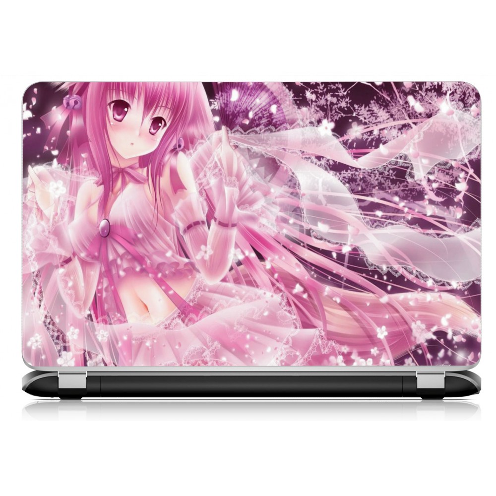 Stickers Autocollants ordinateur portable PC Manga girl ref 443