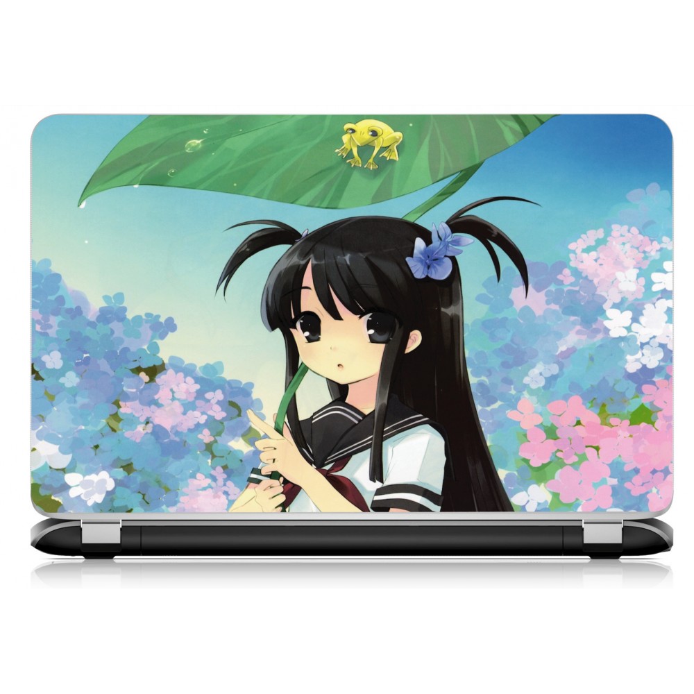 Stickers Autocollants ordinateur portable PC manga girl ref 465