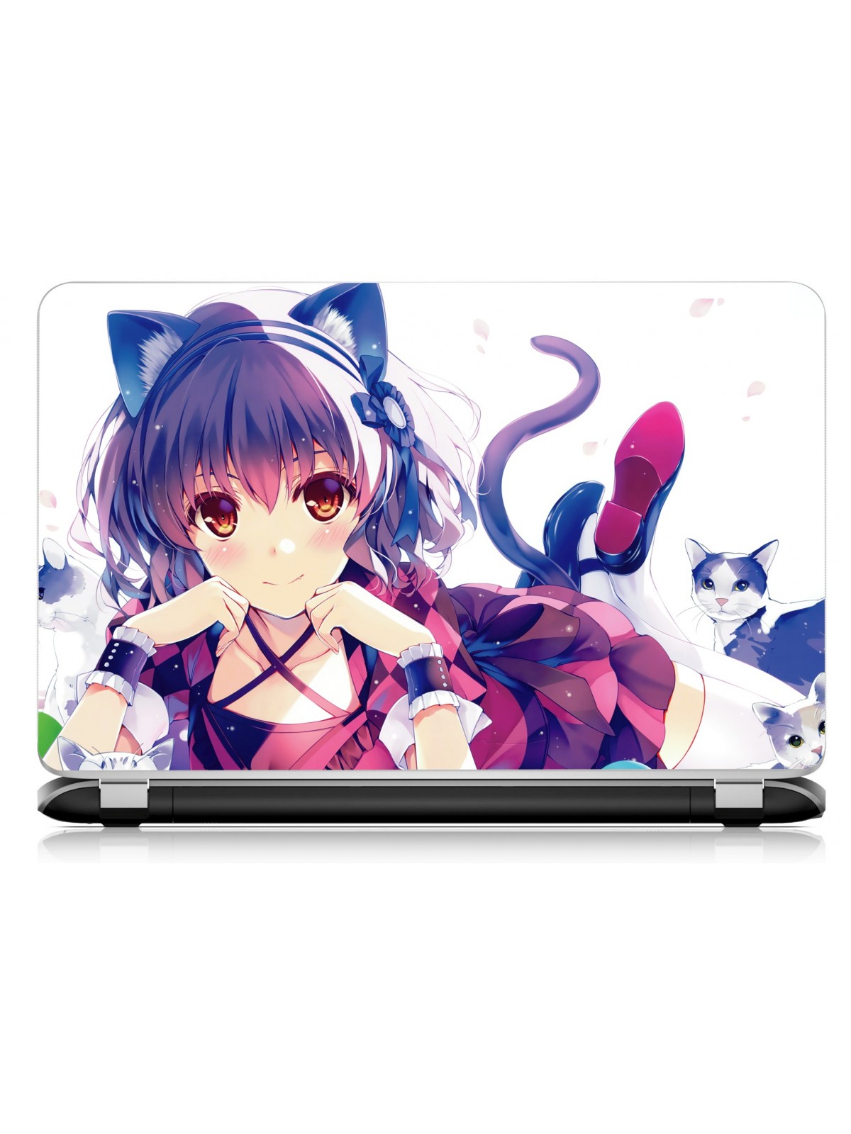 Stickers Autocollants ordinateur portable PC manga girl ref 476