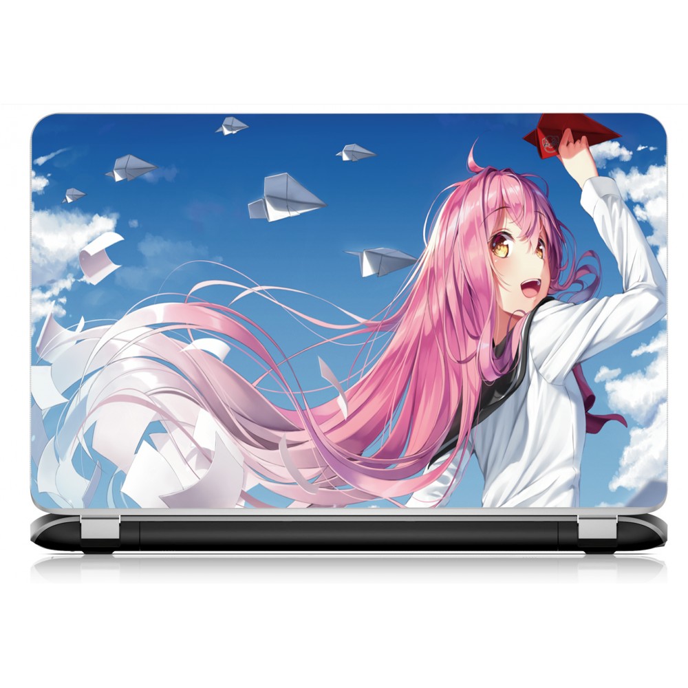 Stickers Autocollants ordinateur portable PC manga girl ref 481