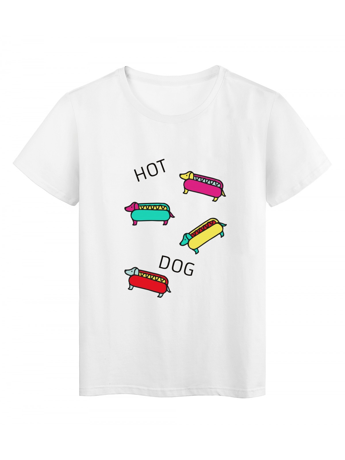 T-Shirt imprimÃ© citation humour Hot dog ref 2508