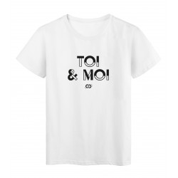 T-Shirt imprimÃ© citation mariage toi et moi