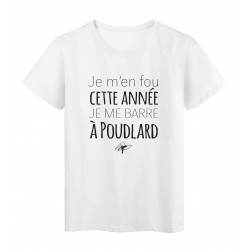 T-Shirt imprimÃ© citation humour je m'en fou cette annÃ©e je me barre a poudlard
