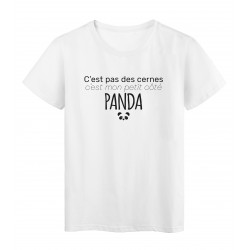 T-Shirt imprimÃ© citation humour c'est pas des cernes c'est mon cotÃ© panda